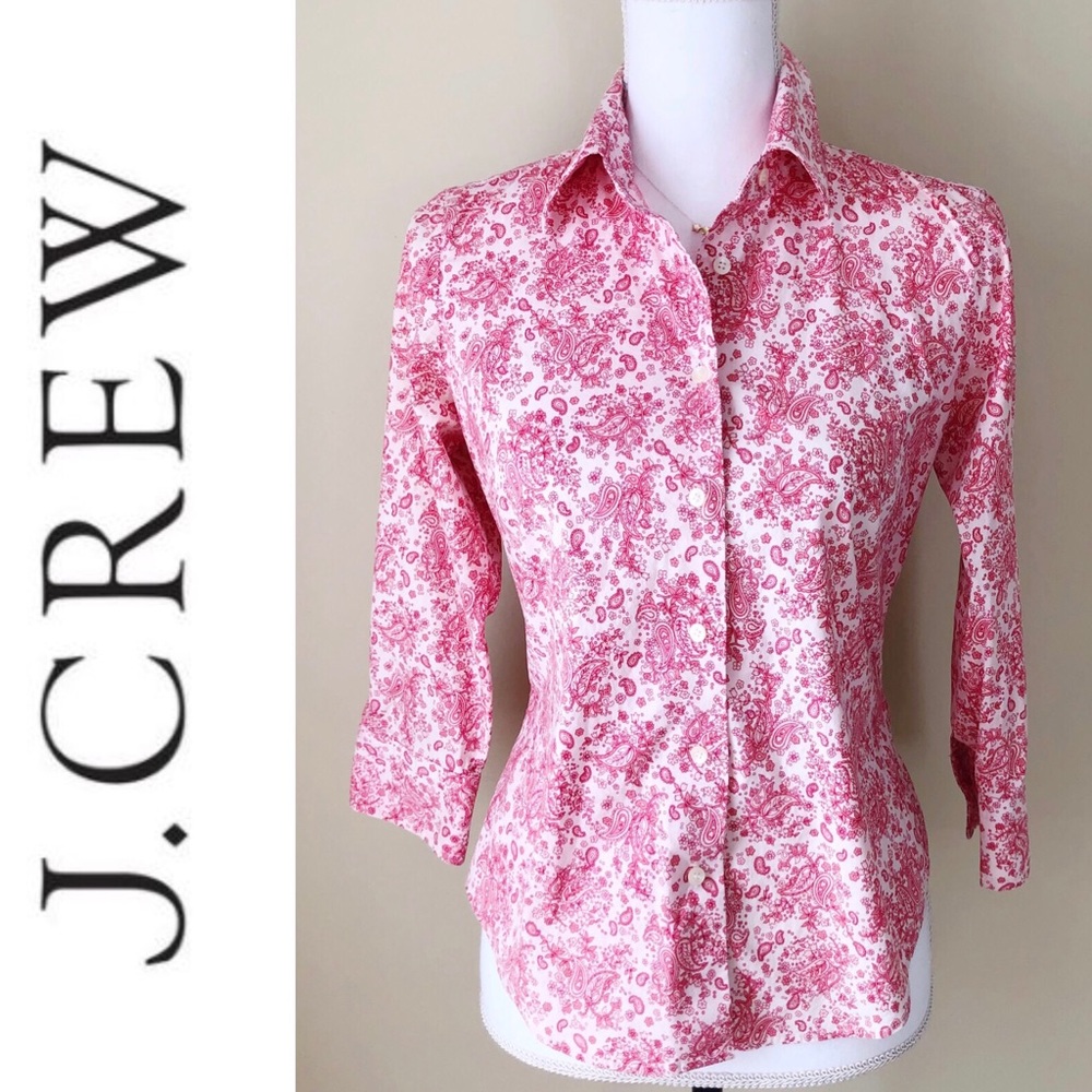J CREW • Paisley Button Down Shirt